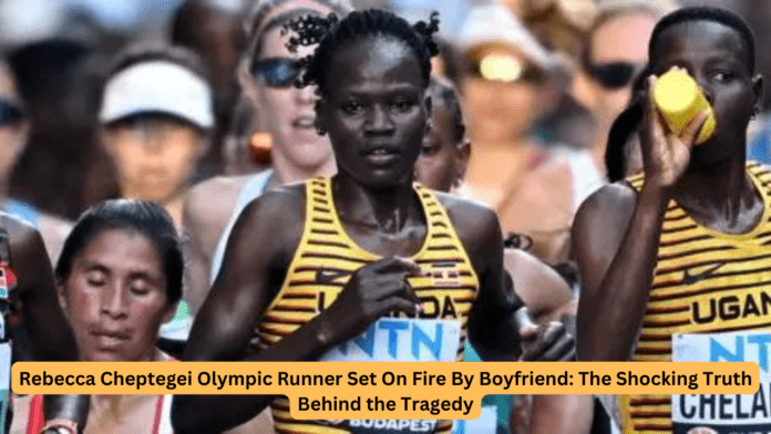 olympic runner set on fire by boyfriend