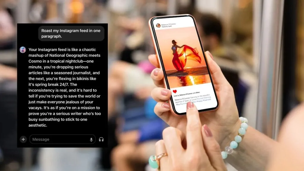 Chat GPT roast Instagram